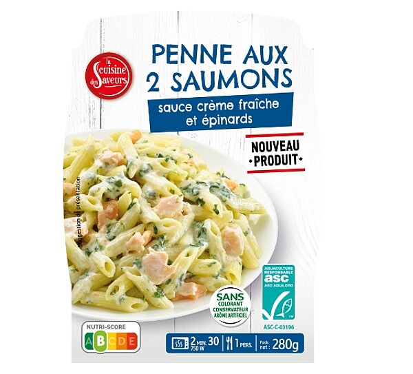 PENNE AUX DEUX SAUMONS, LA CUISINE DES SAVEURS de Aldi